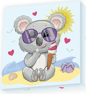Produktbild von DOTZ® BOX Original Diamond Painting Koala Cream 22 x 22 cm ab 8 Jahren