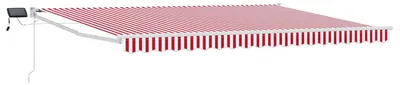 Imagen del producto de Toldo manual retráctil con LEDs Rojo y 4,5 x 3 m