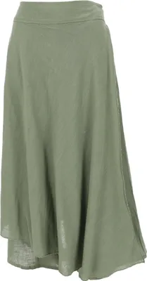 Produktbild von Ethno Hosenrock, Boho Maxirock, Sommerrock - Helles Olivgrün, Damen, Baumwolle, Größe: S/M