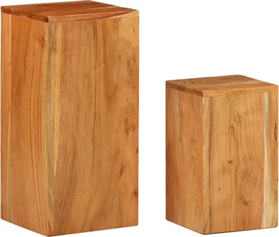 Produktbild von The Living Store Beistelltische 2 Stk. Massivholz Akazie
