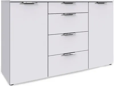 Produktbild von Kombikommode Level Sideboard 135x41x84cm Farbe wählbar 2-türig mit Schubladen,weiß