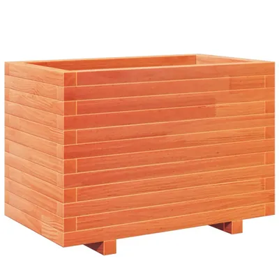 Image de Jardinière cire marron 70x40x49,5 cm bois de pin massif