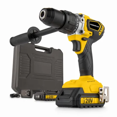 Image de POWERPLUS POWX00530 - Perceuse à percussion sans fil 20V 120Nm 2BAT