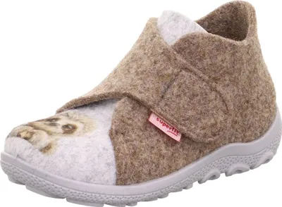 Produktbild von Superfit 1-006291 4000 Happy Faultier Kinder Hausschuh Beige, Beige, Gr. 23