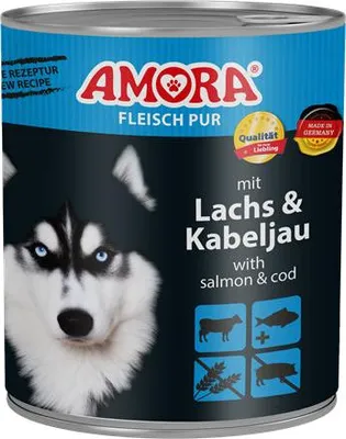 Obrázok produktu pre Amora 4028802250177, Dospelý, Akékoľvek plemeno, Treska, Losos, 800 g, Bez cukru