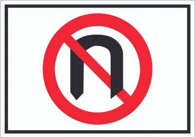 Produktbild von Wenden verboten Symbol Aufkleber A4 (210x297mm)