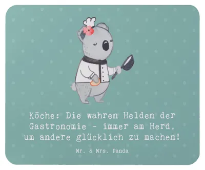 Produktbild von Mr. & Mrs. Panda Mauspad Koch Helden - Meeresbrise - Geschenk, Mousepad, Zutaten, Planung, mausteppich, Mouse Pad, Küche, personalisierte Geschenke, laptop, Berufspassion