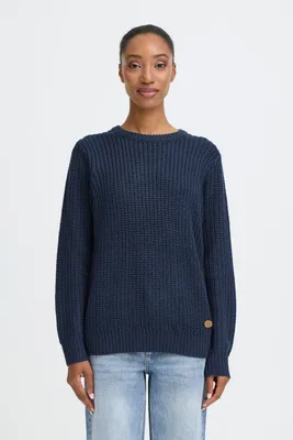 Produktbild von OXMO OXEDNA ONECK Damen Strickpullover Grobstrick Pullover regular fit