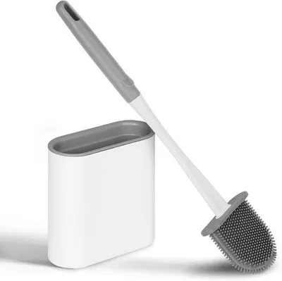 Produktbild von WC-Bürstenhalter - WC-Bürste - Badezimmerreinigung - Schnelltrocknen - 10,3 x 5,1 cm - Weiß