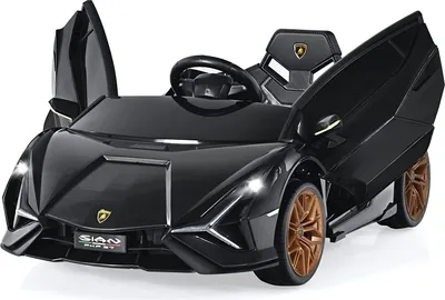 Produktbild von Lamborghini 12 V Elektrofahrzeug Kinder mit 2,4 Ghz Fernbedienung, Elektroauto mit MP3, Kinderauto ab 3 Jahre (Schwarz)