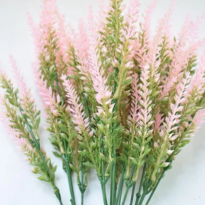 Immagine prodotto di Pianta di lavanda artificiale - Fiori decorativi - Decorazione per la casa - Senza manutenzione - 10 pezzi - Viola