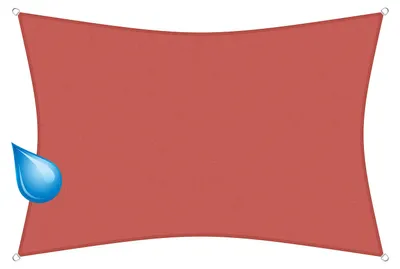 Produktbild von sunprotect 83258 wasserabweisend Sonnensegel Hydro, 3,5 x 4,5 m, Rechteck, wasserabweisend, rost-rot
