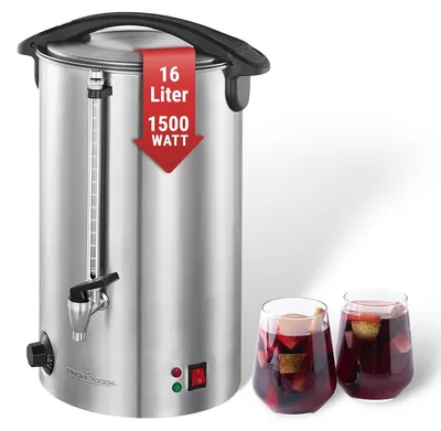 Heißgetränkespender 16 L, 1500 W, Edelstahl, Temperaturregelung