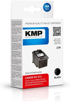 Produktbild von KMP C79, Schwarz, Tinte auf Pigmentbasis, 1 Stück(e)