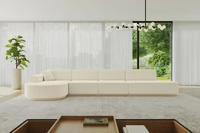 Produktbild von ALTDECOR Ecksofa in L-Form ARRIO-L3 - 413x171x83 cm Beige - Corner Sofa Bett Eckcouch Couch Wohnlandschaft Cauchsofa