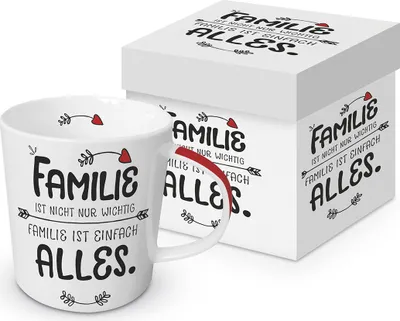 Produktbild von Kaffeebecher Familie mit Geschenkbox, Tasse Spruch Geschenkset