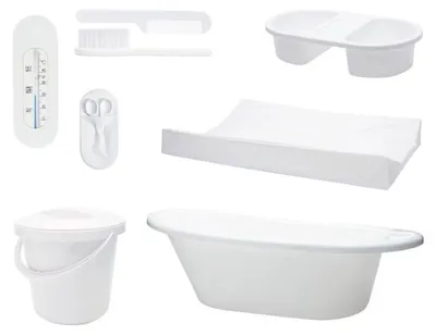 Produktbild von Bébé-Basics Badeset, 8-teilig, Weiß