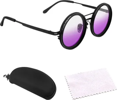 Produktbild von Sonnenbrille mit verstellbarer Tönung für Männer und Frauen, UV-Schutz, runde polarisierte Sonnenbrille, Retro-Kreisbrille mit Verlaufsgläsern für Strandfahrten und Angeln