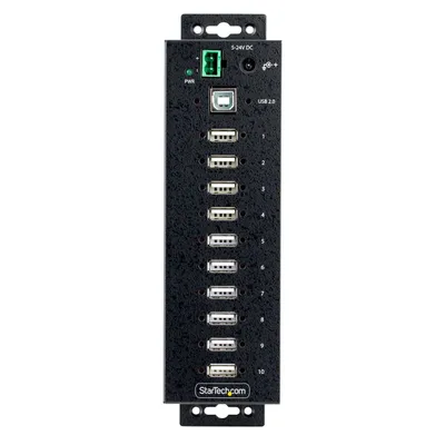 Obrázok produktu pre StarTech.com 10-portový priemyselný rozbočovač USB 2.0