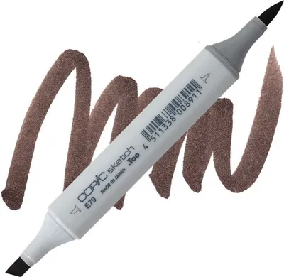 Immagine prodotto di COPIC Sketch pennello e scalpello a doppia faccia, E79 Anacardo