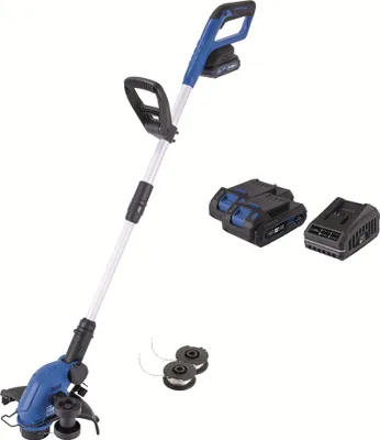 Immagine prodotto di Scheppach C-LT300-X Cordless Grass Trimmer - SET S2 - 30cm Cutting Width - 2 x 20V 2Ah IXES Batteries + Dual Charger