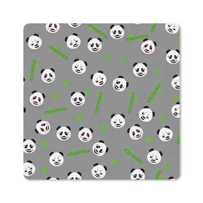 Produktbild von MuchoWow® Mauspad Mousepad Panda - Bambus - Entwurf 20x20 cm - Mousepads - Maus Mat - Pad - Mausunterlage - Desk Mat - Bureauartikeln