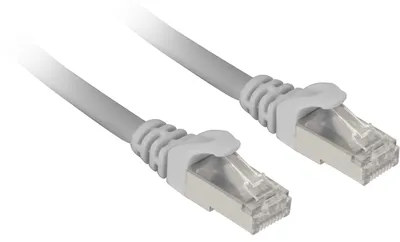 Produktbild von Patchkabel SFTP, RJ-45, mit Cat.7a Rohkabel (grau, 10 Meter)