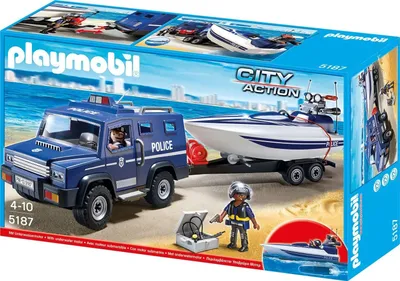 Produktbild von 5187 Policajný truck s motorovým člnom