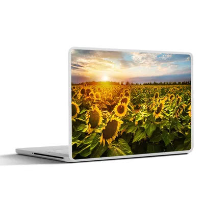 Produktbild von MuchoWow® Laptop Aufkleber Sticker Cover Blumen - Sonnenblume - Himmel 40x30 cm - Laptop Dekoration - Selbstklebend