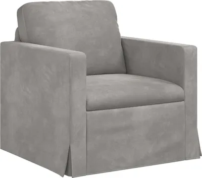 Produktbild von vidaXL Sofa Hellgrau 78 x 78 x 80 cm Samt