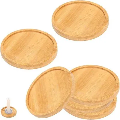 Immagine prodotto di Portacandele in legno - Decorazione da tavola - 6 pezzi - Legno