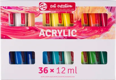 Produktbild von Acrylfarben Set Malen 36 Farben 12ml Tuben für kreativen Spaß