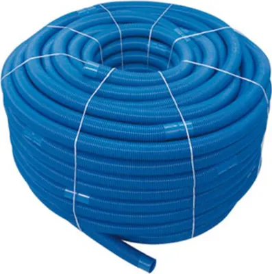 Produktbild von Schwimmbadschlauch NW 38 mm | Rollenlänge 50 m | Muffenabstand 1 m | Blau