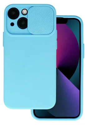 Imagen del producto de Funda de silicona CamShield, delgada, para teléfono móvil, con protección para la cámara, compatible con Samsung Galaxy A53 5G, color azul