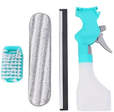 Image de Nettoyant pour douche 4-en-1 avec vaporisateur et brosse