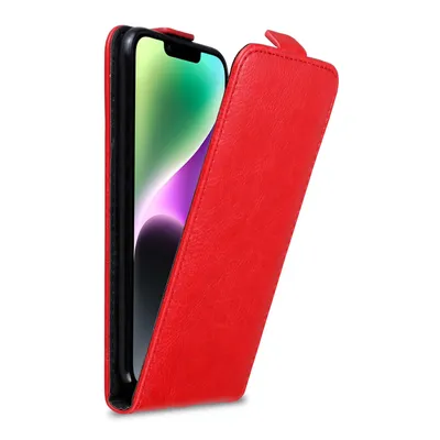 Produktbild von Cadorabo Hülle für Apple iPhone 14 Schutz Hülle in Rot Flip Etui Handyhülle Case Cover