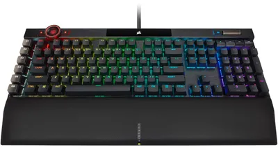 Obrázek produktu pro Corsair K100 RGB Mechanical Gaming, Kabel, USB, Mechanický spínač, QWERTZ, RGB LED, Černá