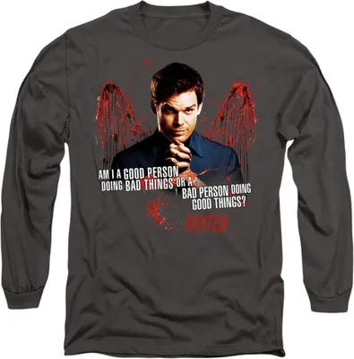 Image de Dexter - T-shirt "Good Bad" pour homme/femme unie TV11055 (L) (Charbon de bois)