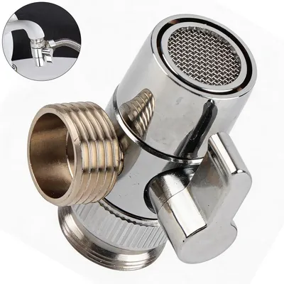 Produktbild von Wasserhahn Adapter Umstellventil – Splitter-Schlauchanschluss für Badezimmer & Küche, Waschbecken Adapter, Einfache Montage