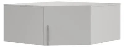 Productafbeelding van Furniture24 Hoekopzetstuk Braga Brn4S - Meubelopzetstuk 95 x 40 x 95 cm, met 1 deur - Grijs