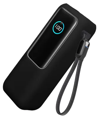 Produktbild von kwmobile Silikon Hülle für Anker Power Bank 25000mAh (A1695H11) Case - Powerbank Hülle für unterwegs - Tasche für Power Bank - Schwarz