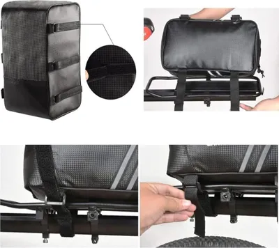 Produktbild von Rennradtas - 15L - Heckbeuteltas - Wasserfeste Tasche - Reflexstreifen - Wasserfeste Schnallen - Ideal für die Beförderung von Fahrradzubehör
