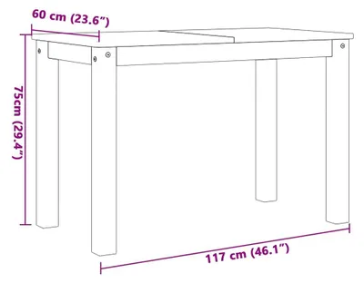 Produktbild von vidaXL 3-tlg. Essgruppe Panama Massivholz Kiefer