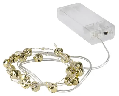 LED-Drahtlichtkette, 20 warmweiße LEDs, 0,9 m, mit Timer