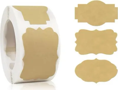 Produktbild von 500 Stück Etiketten Selbstklebend, Marmeladen Etiketten Aufkleber zum Beschriften Handmade Aufkleber Klebeetiketten für Marmeladenflaschen Geschenkverpackung Ostern (2 Rolle)