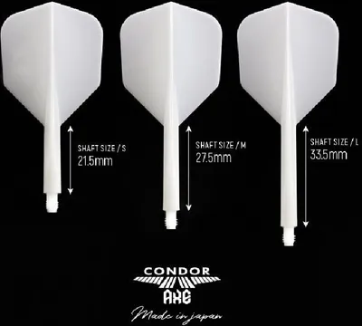 Produktbild von Condor Axe Small Dart Flights - White Medium 27,5mm