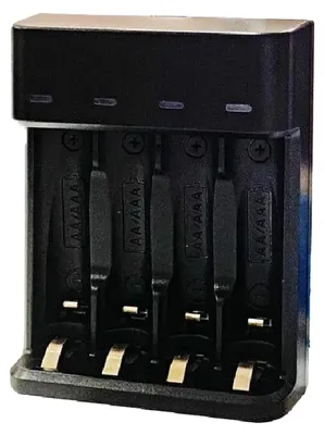 Produktbild von USB-Ladegerät, 4 Stück AA/AAA, kompatibel mit wiederaufladbaren Batterien, ideal
