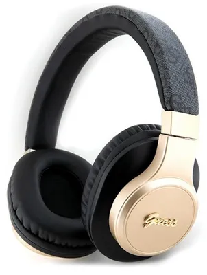 Zdjęcie produktu dla Bezprzewodowe słuchawki bluetooth GUESS GUBH604GEMK (4G Script) czarne