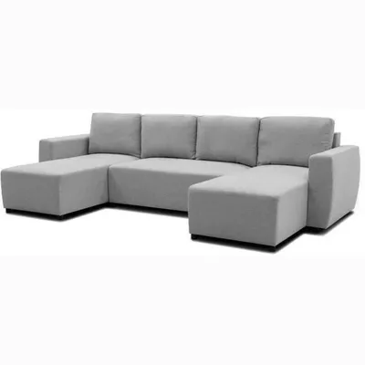 Produktbild von PHARELL 5/6-Sitzer-Panorama-Ecksofa - Mausstoff - Aufbewahrungsbox - L297 x T155 x H71/85 cm