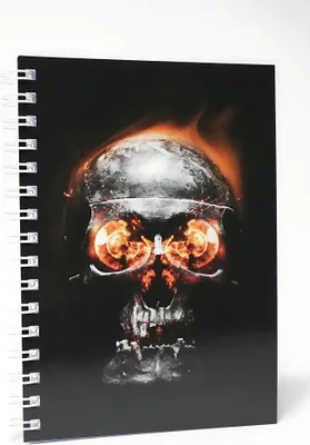 Produktbild von ADINA Premium Collegeblock "Totenkopf" A5 dotted 80 Blatt 90g/qm